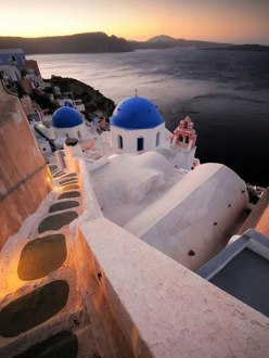 Steps on the Caldera in Oia